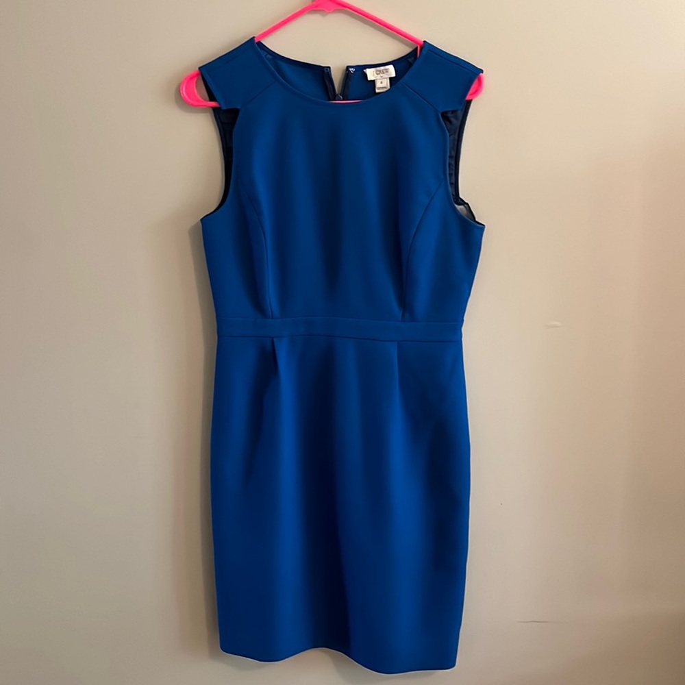 J. Crew Royal Blue Sleeveless Midi Sheath Dress